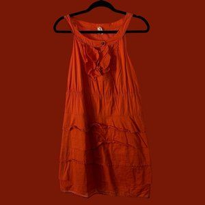 Anthropologie Maeve Ruffle Placket Tiered Party Dress Sz 8